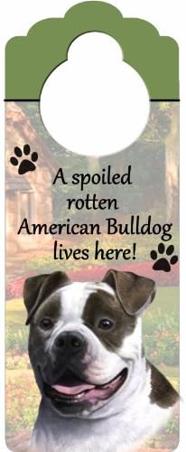 American Bulldog Wood Sign Um Bulldog Americano Rotted America