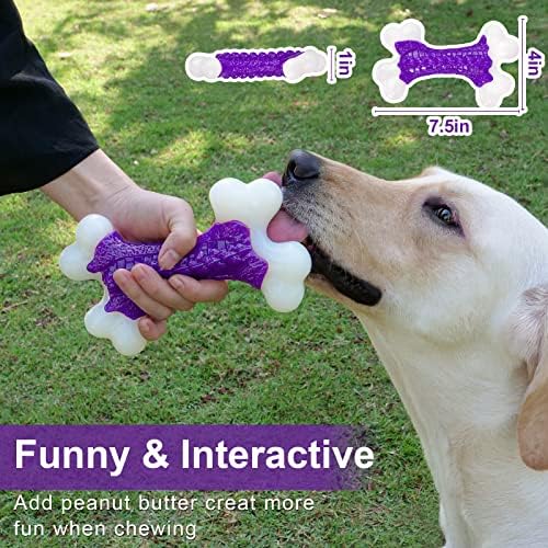 Kseroo Toy Tough Dog Toys, Toys de cachorro para mastigar agressivos Breading de castha grande e agressiva para cães grandes,