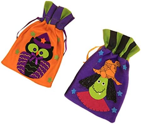 Sacos de presentes de cabilock 2pcs Halloween Sacos de doces de Halloween sacos de travessuras de travessuras de abóbora ou sacos de tratamento para crianças suprimentos de festas de halloween favorecem as sacolas de brindes para crianças