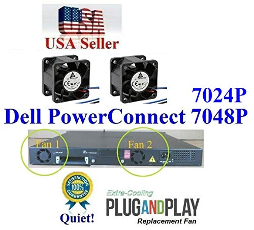 2 Pacote de plug-and-play extra-refrigerador silencioso! Ventiladores de substituição compatíveis para fã Dell 7048p PC7048p
