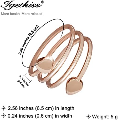 IGETKISS 2PCS Ring de cobre - Anéis de cobre magnéticos para mulheres - Ring Oura com 3500 ímãs Gauss
