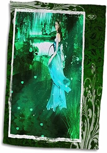 3d Rose Celtic Princess in the Woods TWL_31492_1 Toalha, 15 x 22