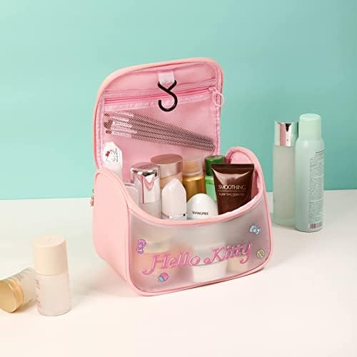 A BeautyTimes, Bolsa de Cosmética Grande Make Up Saco de Viagem pendurado Bolsa de higiene pessoal transparente Bolsa de embalagem para mulheres e meninas