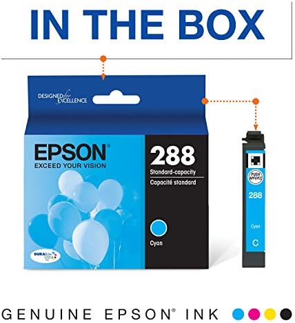 Epson T288 Durabrite Ultra Ink Capacidade Cartucho ciano para impressoras de expressão Epson selecionadas