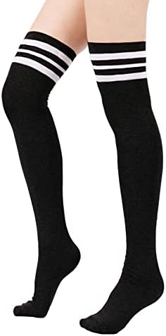 Meias finas de zando listras finas meias de tubo de calda alta sobre meias de joelho meias casuais altas meias listradas coxas altas