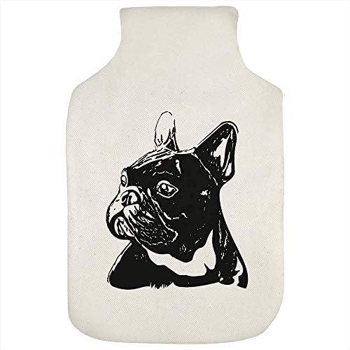 Azeeda 'French Bulldog Head' Hot Water Bottle Bottle