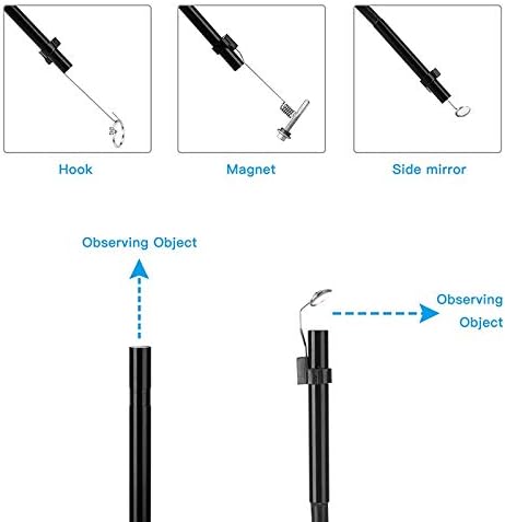 Câmera de inspeção de 5,5 mm de 5,5 mm de câmera de cobra de borescópio de 5,0MP com 6 LED para celular do tablet