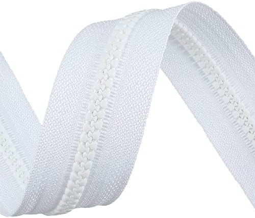 Dikaafu #5 27 polegadas Jaqueta separador zíperes para costurar casacos com zíper branco zíperes de plástico moldados para roupas, projetos de costura em casa