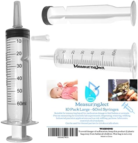 10 Pacote seringa plástica para medir seringas de medição científica múltiplas usos Usos laboratórios rega alimentar de grande