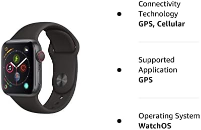 Apple Watch Series 4 - Case de alumínio preto espacial com banda esportiva preta