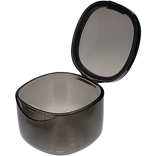 Caixa de copo de caixa de banho de dentadura Caice de retentor com cofre de cesta de cesta de dentadura de armazenamento