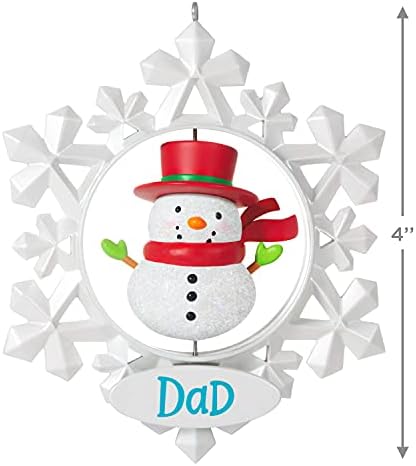 Hallmark Keetake Ornamento de Natal 2021, papai Snowflake