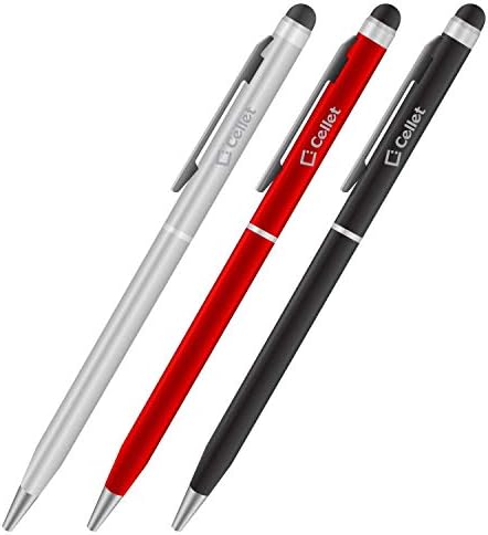 Pen de caneta Pro para LG V60 ThinQ com tinta, alta precisão, forma mais sensível e compacta para telas de toque [3 pacote-preto-silver]