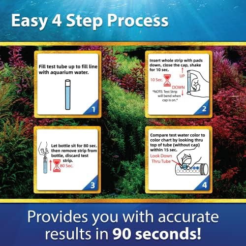 Tiras de teste de aquário de fosfato - para aquários frescos/de água salgada, grau de laboratório, para uso profissional ou doméstico - resultados rápidos e precisos!