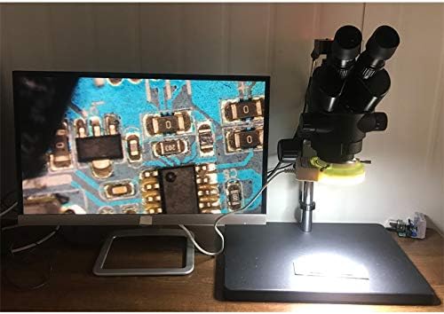 Microscópio Yuxiwang 3.5x-180x Microscópio Estéreo Trinocular Trinocular Focal Simul HDMI Câmera Digital PCB Industrial Jewelless Repair Ferramenta de reparo