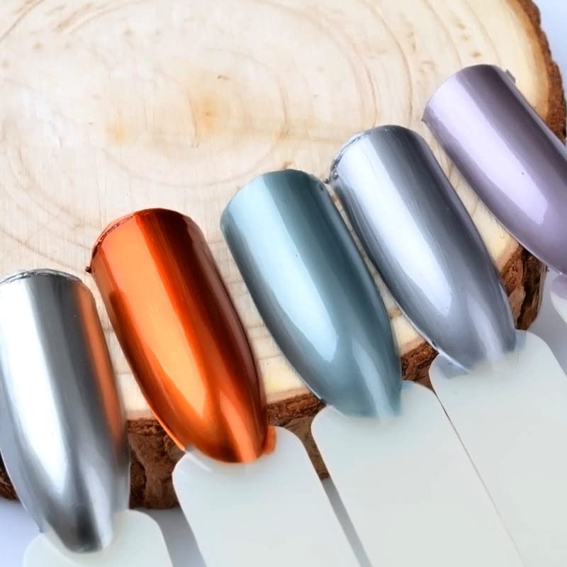 Marca Misscheering Nails ART 7ML Longa Mirror Pigment Silver Gold Red Blue Shimmer Metallic Unish Lot -
