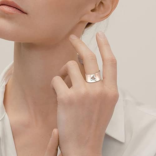 Vefsu Heart Ring Popular requintado anel de jóias de moda simples anéis de acessórios populares de ouro rosa anéis para mulheres