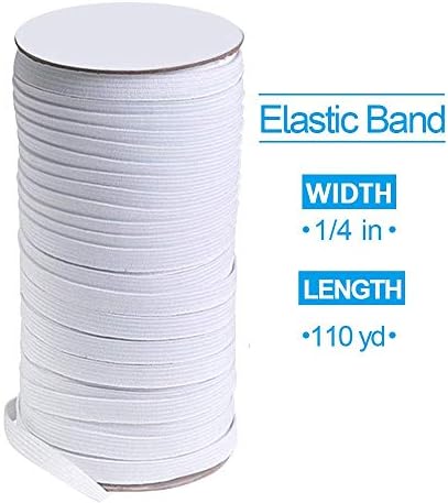 Selcraft 100m Elastic Band Masks White preto de 4 mm de 6mm de 6 mm de elástico alto elástico de borracha plana faixa de cintura costura