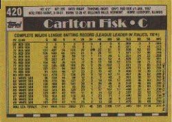 1990 Topps 420 Carlton Fisk