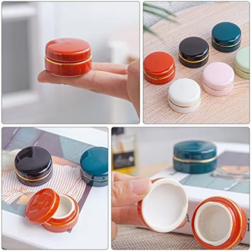 Cabilock 9pcs redondo cosméticos oculares velas de subágina para tampas recarregáveis ​​latas de contêiner jarros
