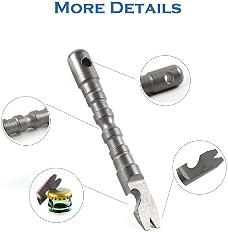Hamans titanium liga EDC Pry Bar com abridor de garrafas Função multi -ferramenta multi -ferramenta