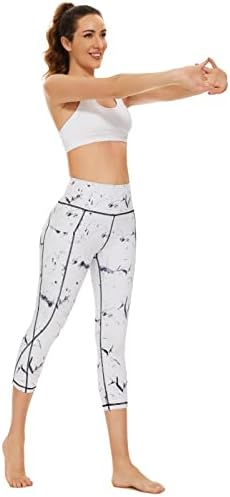 Leggings de cintura alta Uurun para mulheres, calças de ioga com bolsos, controle de barriga, prova de agachamento, para treino, corrida