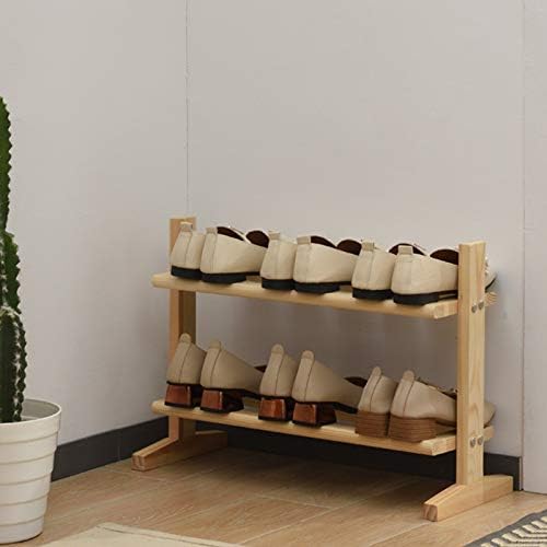 Rack de sapato PMH de bambu, prateleira de armazenamento multifuncional, forte organizador de armazenamento de suporte de calçada durável para serviço pesado, para entrada, sala de estar, corredor