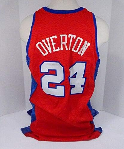 2003-04 Los Angeles Clippers Doug Overton #24 Game usou Red Jersey DP05849 - jogo da NBA usado
