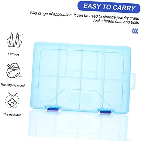 Caixa de armazenamento de caixa de exceção Organizador de estojo de artesanato transparente recipiente de plástico
