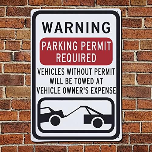 Licença de estacionamento exigia os violadores de reboques - 8x12 polegadas