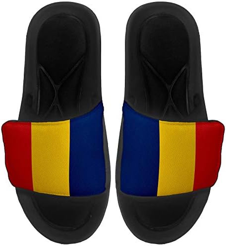 Sandálias/slides de slides/slides expressos para homens, mulheres e juventude - bandeira de Chad - bandeira Chad