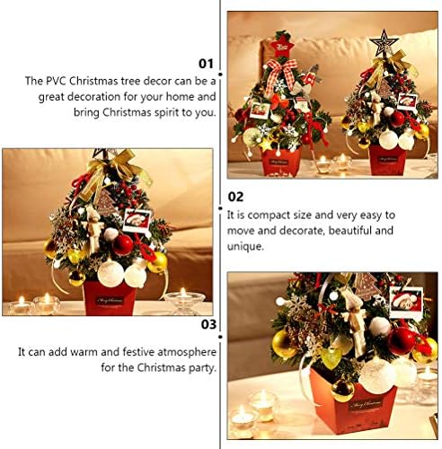 ABOOFAN 1PC Mini Christmas Tree Adornment Creative Christmas Decor for Showcase Desktop Party Favors