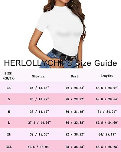 Herlollychips camisas de manga longa para mulheres Mock Turtle pesco