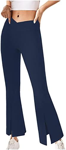 Hot6Sl Leggings com bolsos para mulheres, calças de ioga feminina Aldeia de cintura alta Tomática de controle de controle