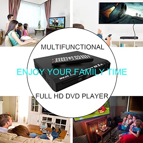 DVD Players para TV, HD DVD Player, Compact Home DVD Player, All Region HDMI 1080P HD DVD/JPEG/CD-R/CD-RW/CD Player com PAL/NTSC USB PAL/NTSC remoto
