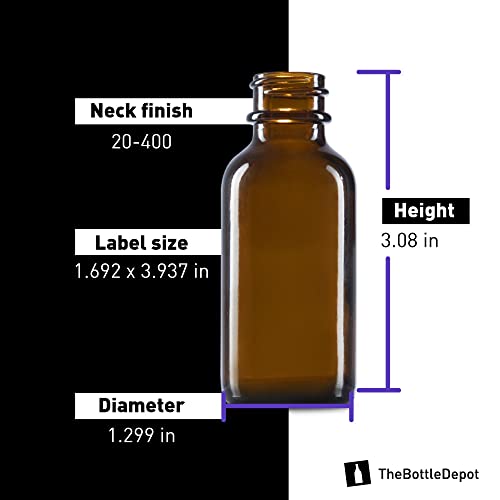 O depósito de garrafa 5 colrs disponível em massa 72 pacote de 1 oz de garrafas de vidro âmbar com spray; Quantidade