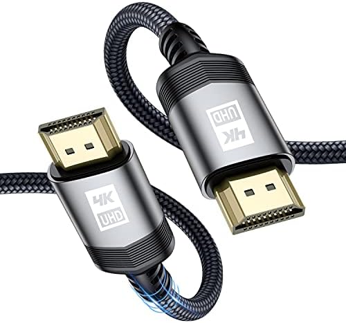 Cabo HDMI 15 pés [4K@60Hz, 1080p@144Hz], Sweguard 4K HDMI 2.0 Cabo de alta velocidade 18 Gbps Gold Nylon planejado suporta HDR, HDCP 2.2, 2160p, 3d, Arc para Roku TV PS5 PS4 Xbox HDTV