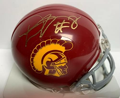 Dwayne Jarrett assinou a USC Trojans Mini -Helmet PSA Rookie Gráfico R52192 - Mini Capacetes Autografados da NFL