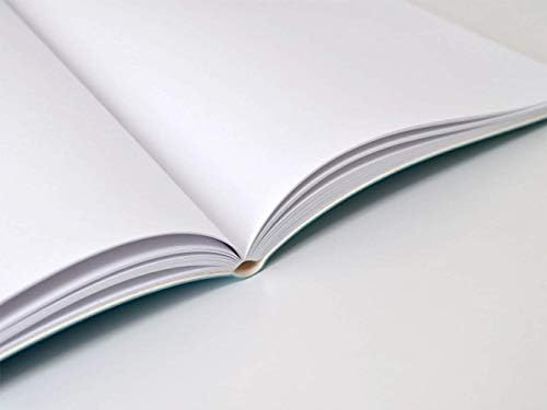 Moda Sketchbook 11,75 x 8,5 Páginas brancas em branco pesadas com cobertura de couro macio de couro feita na Itália