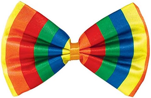 AMScan Rainbow Bow Tie Costume Acessório-um tamanho, PC multicolor-1, 1 peça