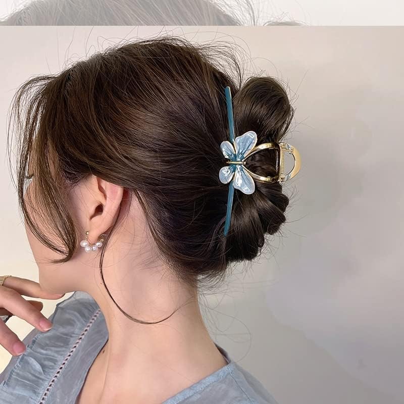 Sdfgh vintage butterfly dourada feminino garras de cabelo clipes de cabelo de luxo para garotas caranguejo grande tamanho coreano
