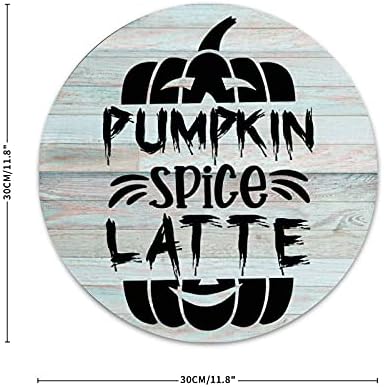 Pumpkin Spice Latte Funny Tin Sign Halloween Farmhouse Decor Metal Sign Metal Vintage CHIC METAL WALL ARTE Decor de Ação
