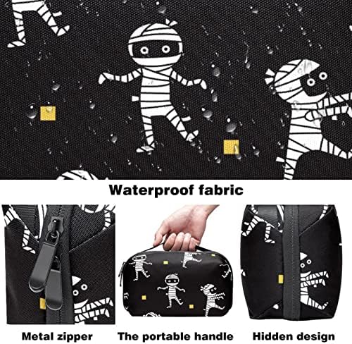 Bolsa de higiene pessoal Kit DOPP para homens resistentes a água para viajar, Múmia do desenho animado de Halloween