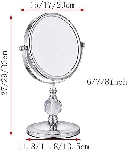 Espelho de vaidade da vaidade Woqo, espelho de beleza de dois lados de mesa 8x espelho cosmético 360 e espelho de banheiro