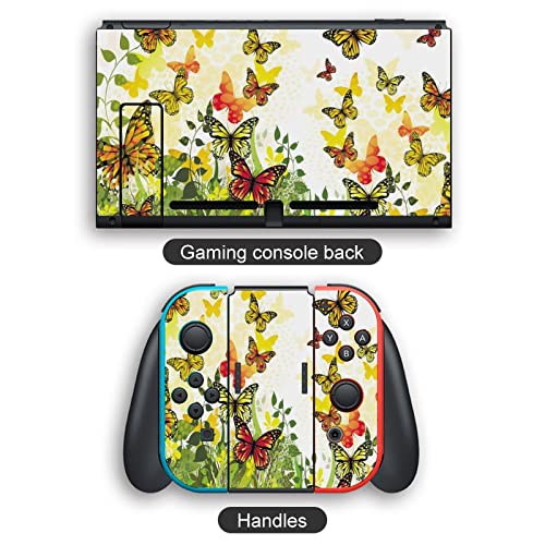 ALTHEORY BORTERFLY SWITCH Skin Compatível com Nintendos Switch Protector Sticker Tampa de proteção protetora Conjunto