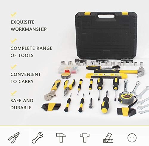 Conjunto de ferramentas mecânicas pequenas - conjunto de ferramentas de 108 peças, kit básico de ferramenta doméstica,