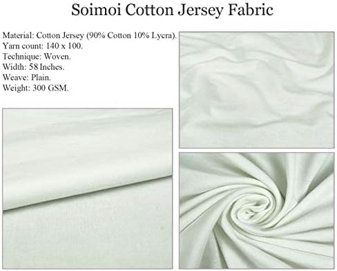 Folhas de tecido de jersey de algodão Soimoi e tecido estampado de camisa floral pelo quintal de 58 polegadas de largura