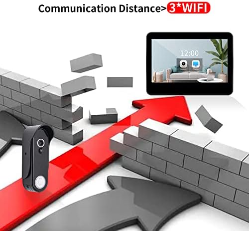 Acebell Wireless Video Door Phone Wire Video Doorbell Sistema de intercomunicatória com monitor de tela de toque de 7 '', câmera HD de 1080p e detecção de movimento, armazenamento local de 32 GB sem taxas mensais