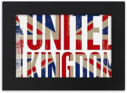 Cold Master Diy Lab Britrain UK Flag Big Ben Union Jack Photo Frame Black Picture Art Painting 7x9 polegadas
