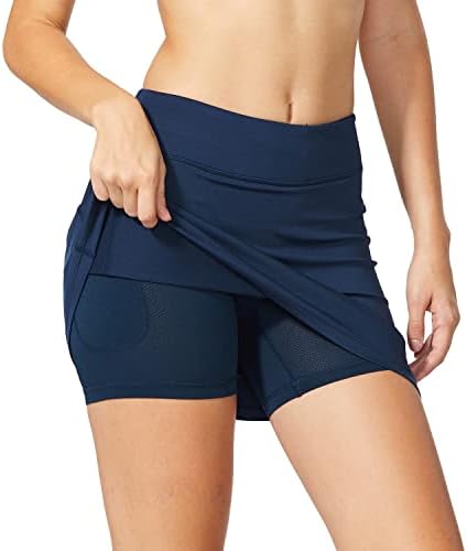 Baleaf Women's Tennis Skirt Golf Athletic com bolsos de shorts Executando esportes de treino